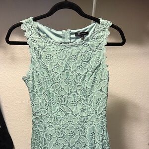 City Studio Aqua Lace Midi Dress